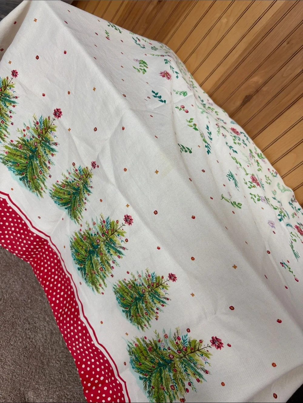 The Pioneer Woman Holiday Tree (Retired Pattern)Oblong Tablecloth Approx 58”x82”